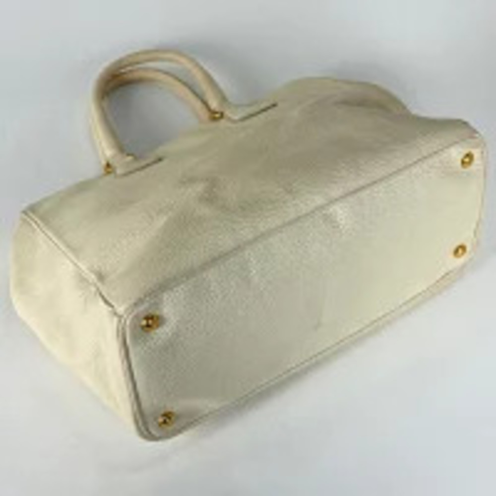 Prada Bag White Ivory Tote Handbag Leather